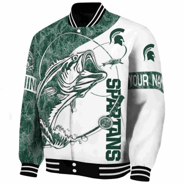 customized michigan state spartans fishing rod white jacket best selling