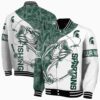 customized michigan state spartans fishing rod white jacket fashion forward