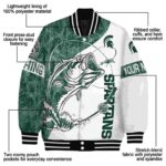 customized michigan state spartans fishing rod white jacket best selling