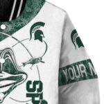 customized michigan state spartans fishing rod white jacket best selling