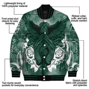 customized michigan state spartans praying hands green jacket new arrival