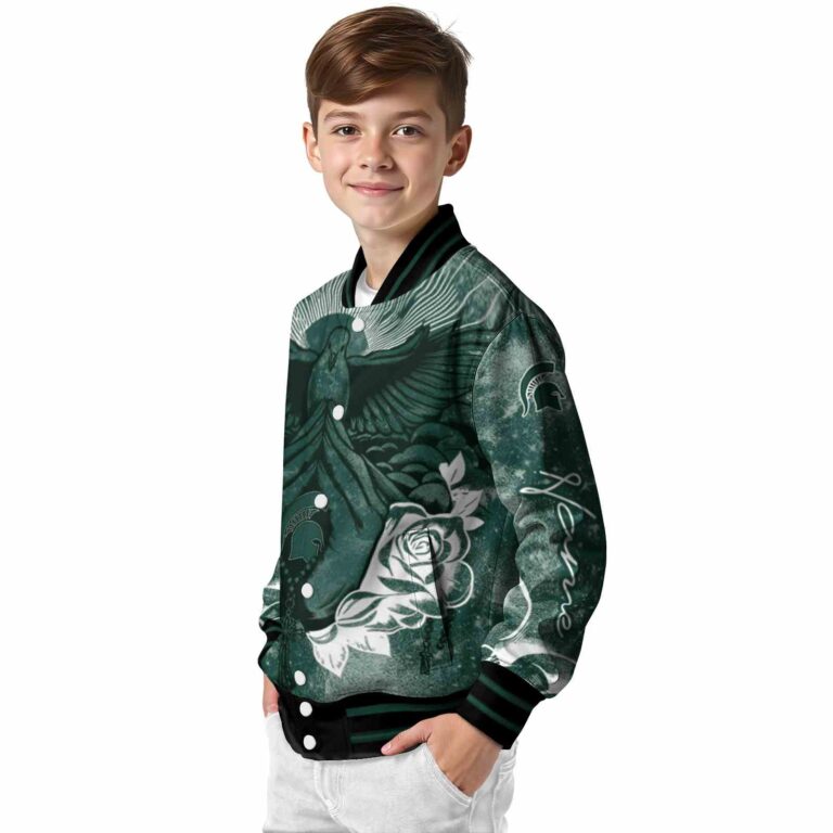 customized michigan state spartans praying hands green jacket trendy
