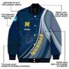 customized michigan wolverines wave patterns blue jacket new arrival