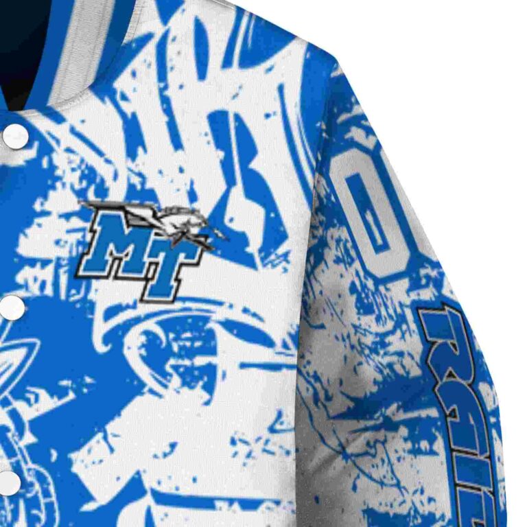 customized middle tennessee blue raiders fishing art blue jacket premium grade
