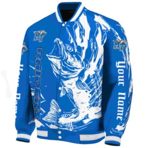 customized middle tennessee blue raiders fishing passion blue white jacket best selling