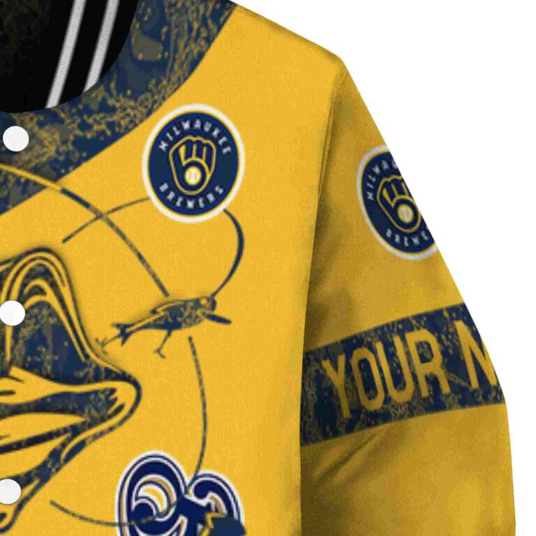 customized milwaukee brewers fishing rod yellow jacket premium grade