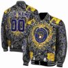 customized milwaukee brewers heart explosion navy blue jacket fashion forward
