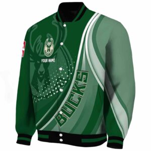 customized milwaukee bucks wave patterns green jacket best selling