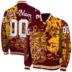 customized minnesota golden gophers fishing art maroon jacket fashion forward