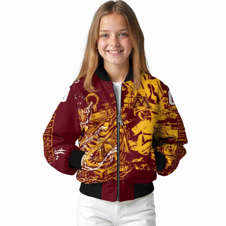 customized minnesota golden gophers fishing art maroon jacket top rated