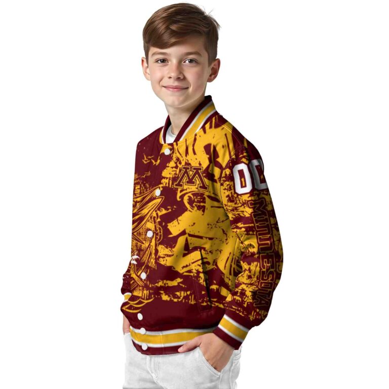 customized minnesota golden gophers fishing art maroon jacket trendy