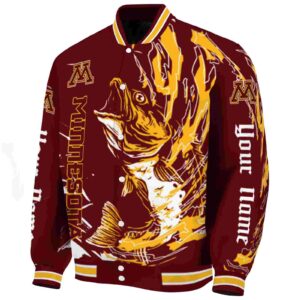 customized minnesota golden gophers fishing passion maroon white jacket best selling