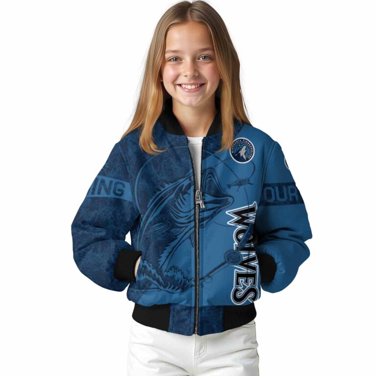 customized minnesota timberwolves fishing rod blue jacket top rated