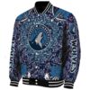 customized minnesota timberwolves heart explosion midnight blue jacket best selling