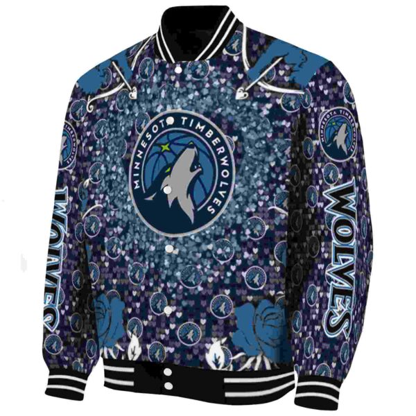 customized minnesota timberwolves heart explosion midnight blue jacket best selling