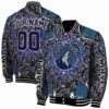 customized minnesota timberwolves heart explosion midnight blue jacket fashion forward