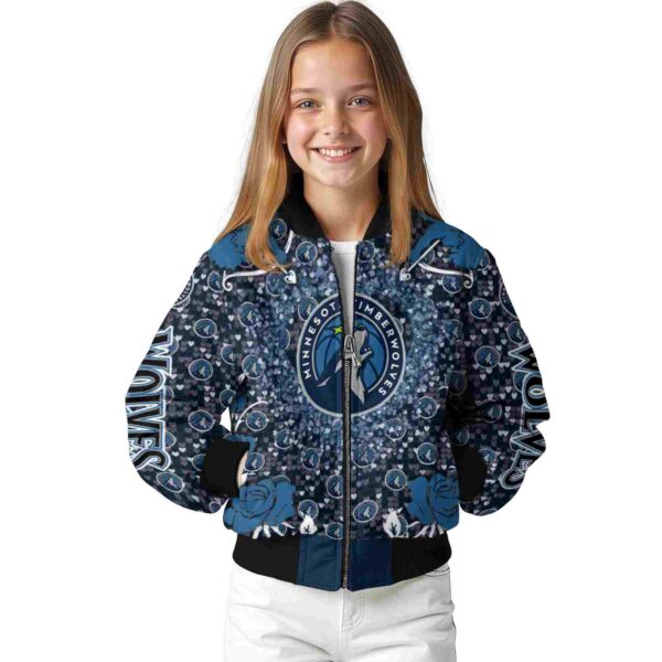 customized minnesota timberwolves heart explosion midnight blue jacket top rated