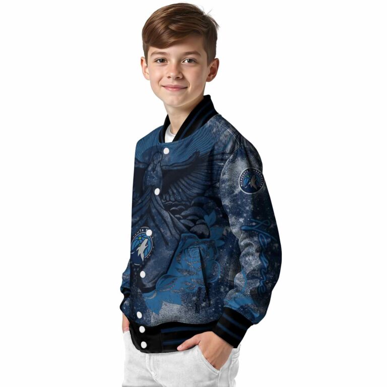 customized minnesota timberwolves praying hands midnight blue jacket trendy