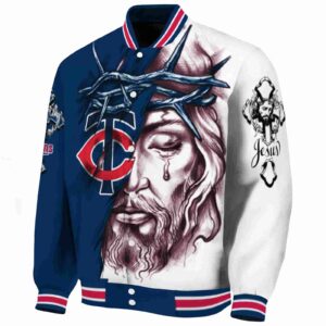 customized minnesota twins jesus tears navy white jacket best selling