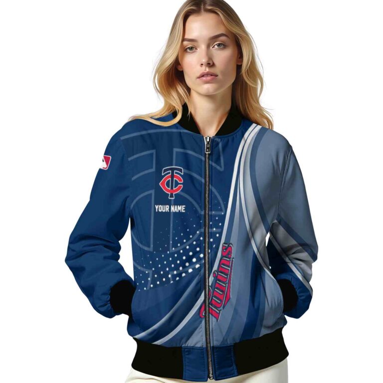 customized minnesota twins wave patterns navy jacket latest model