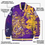 customized minnesota vikings fishing art purple jacket best selling
