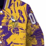 customized minnesota vikings fishing art purple jacket best selling