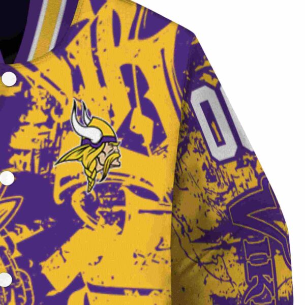 customized minnesota vikings fishing art purple jacket premium grade