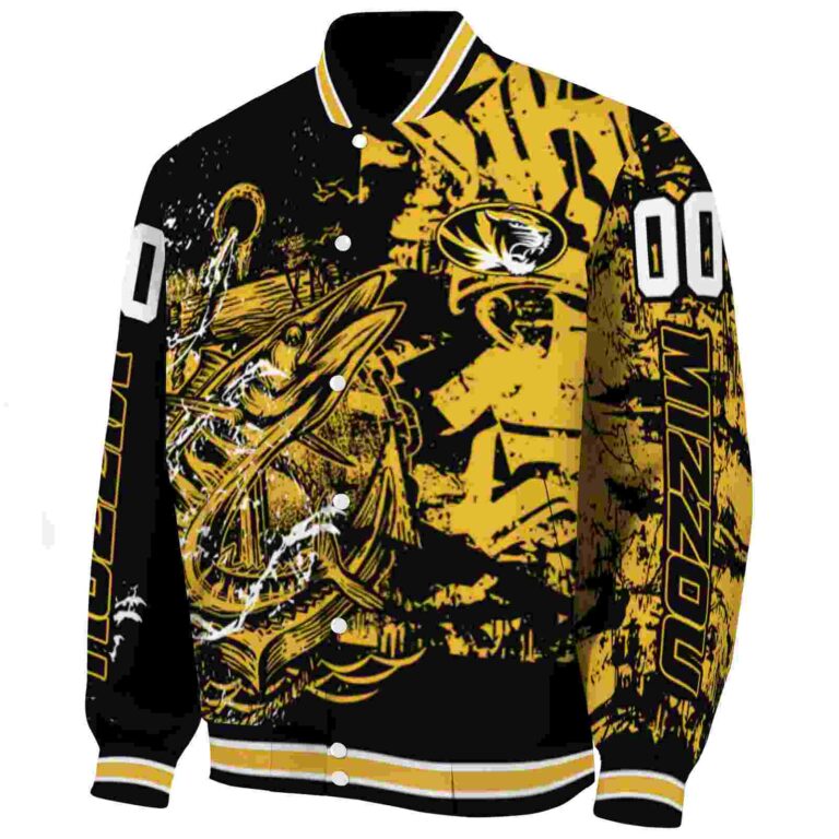 customized missouri tigers fishing art black jacket best selling