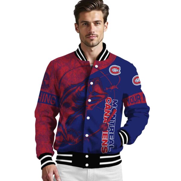 customized montreal canadiens fishing rod blue jacket high quality