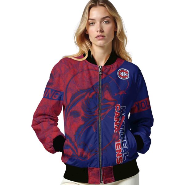 customized montreal canadiens fishing rod blue jacket latest model