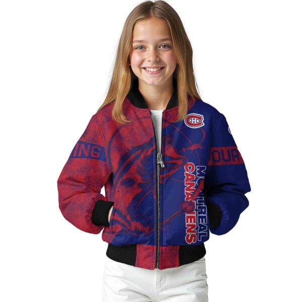 customized montreal canadiens fishing rod blue jacket top rated