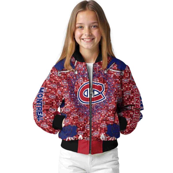 customized montreal canadiens heart explosion red jacket top rated
