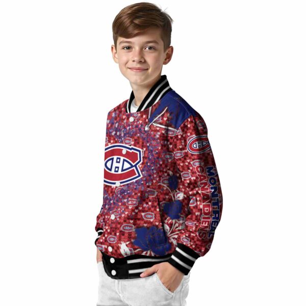 customized montreal canadiens heart explosion red jacket trendy