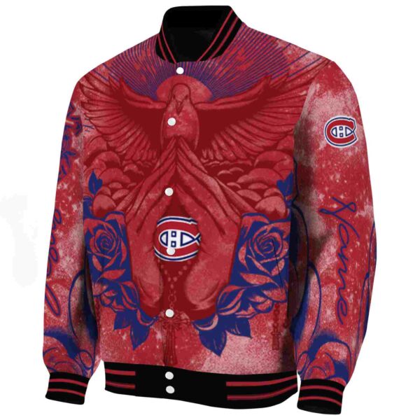 customized montreal canadiens praying hands red jacket best selling