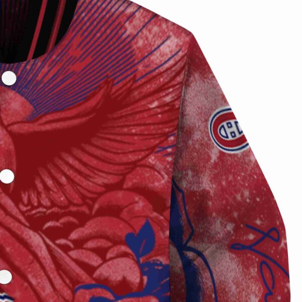 customized montreal canadiens praying hands red jacket premium grade