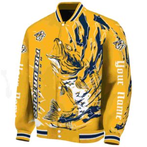 customized nashville predators fishing passion gold white jacket best selling