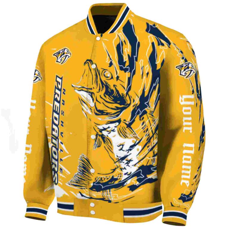 customized nashville predators fishing passion gold white jacket best selling