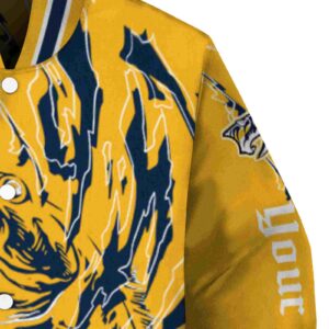 customized nashville predators fishing passion gold white jacket premium grade