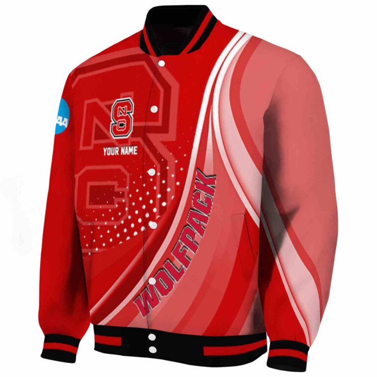 customized nc state wolfpack wave patterns red jacket best selling