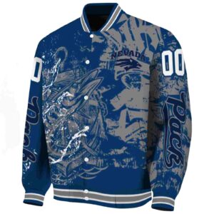 customized nevada wolf pack fishing art blue jacket best selling