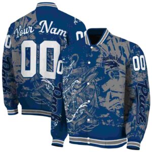 customized nevada wolf pack fishing art blue jacket fashion forward