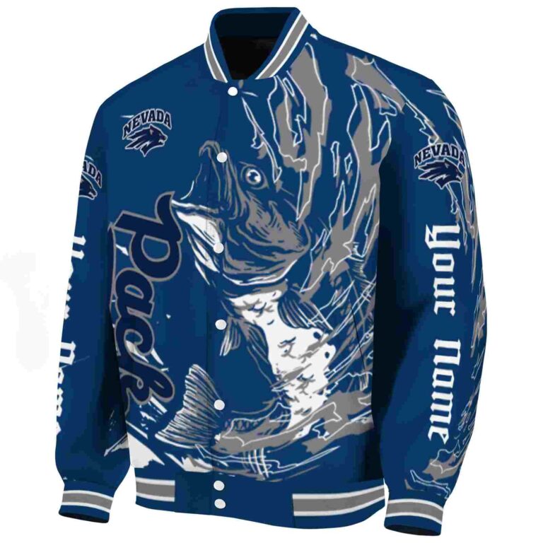 customized nevada wolf pack fishing passion blue white jacket best selling
