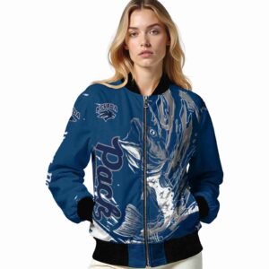 customized nevada wolf pack fishing passion blue white jacket latest model