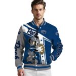 customized nevada wolf pack mickey football blue white jacket best selling