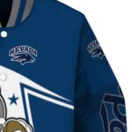 customized nevada wolf pack mickey football blue white jacket best selling