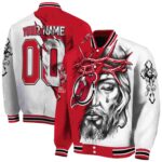 customized new jersey devils jesus tears red white jacket best selling