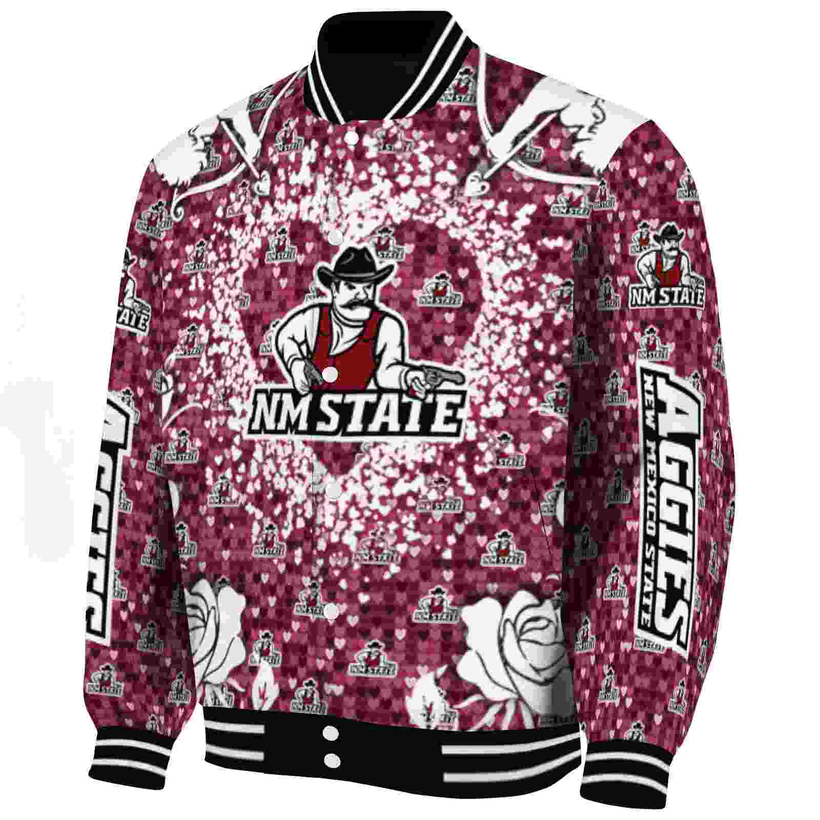 customized new mexico state aggies heart explosion crimson jacket best selling customized new mexico state aggies heart explosion crimson jacket best selling