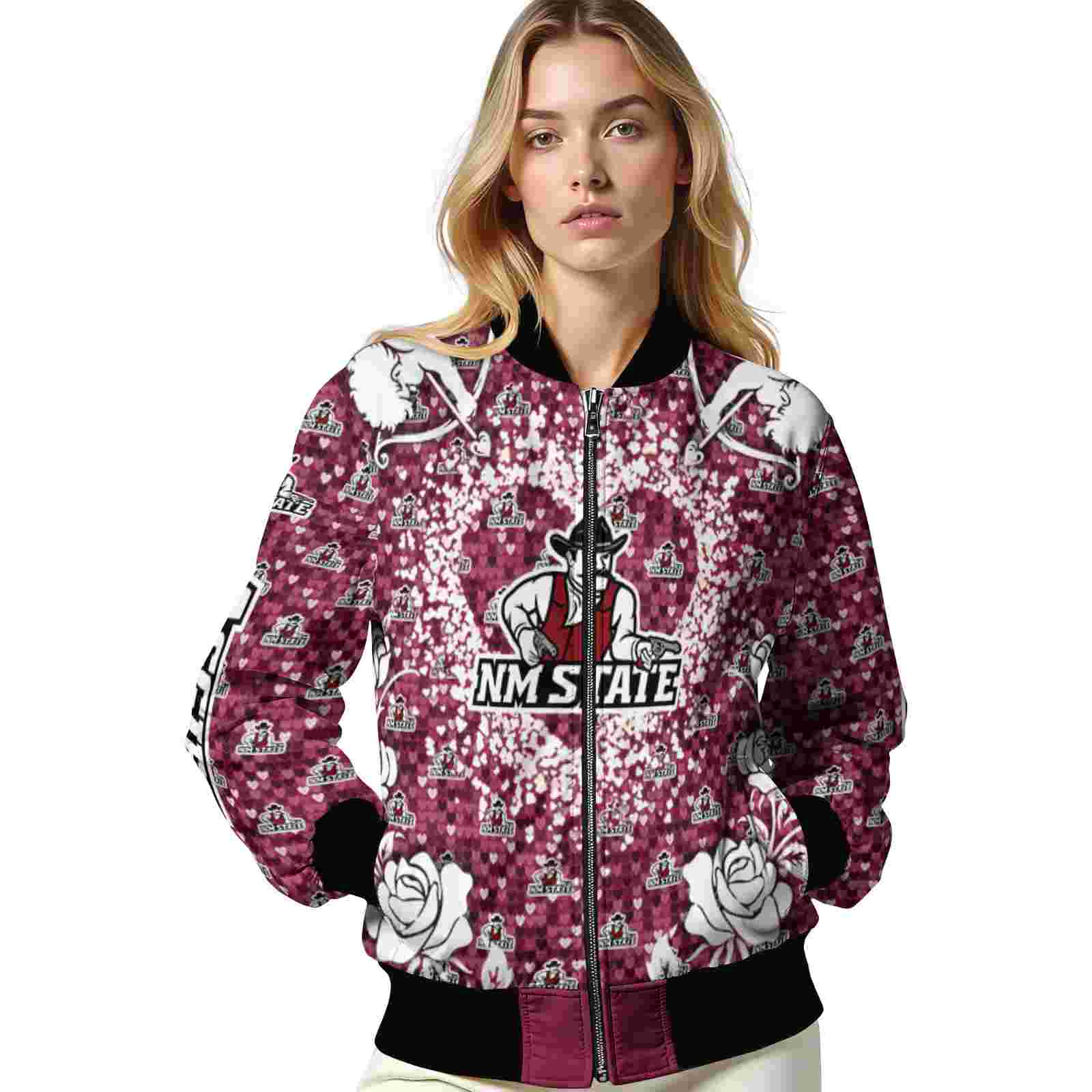 customized new mexico state aggies heart explosion crimson jacket latest model customized new mexico state aggies heart explosion crimson jacket latest model