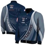 customized new orleans pelicans wave patterns navy jacket best selling