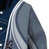 customized new orleans pelicans wave patterns navy jacket premium grade